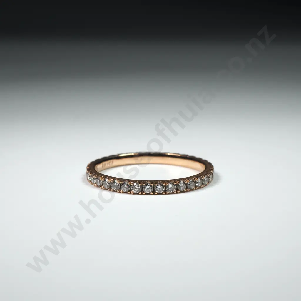 9ct Rose Gold Diamond eternity Ring Image 1++