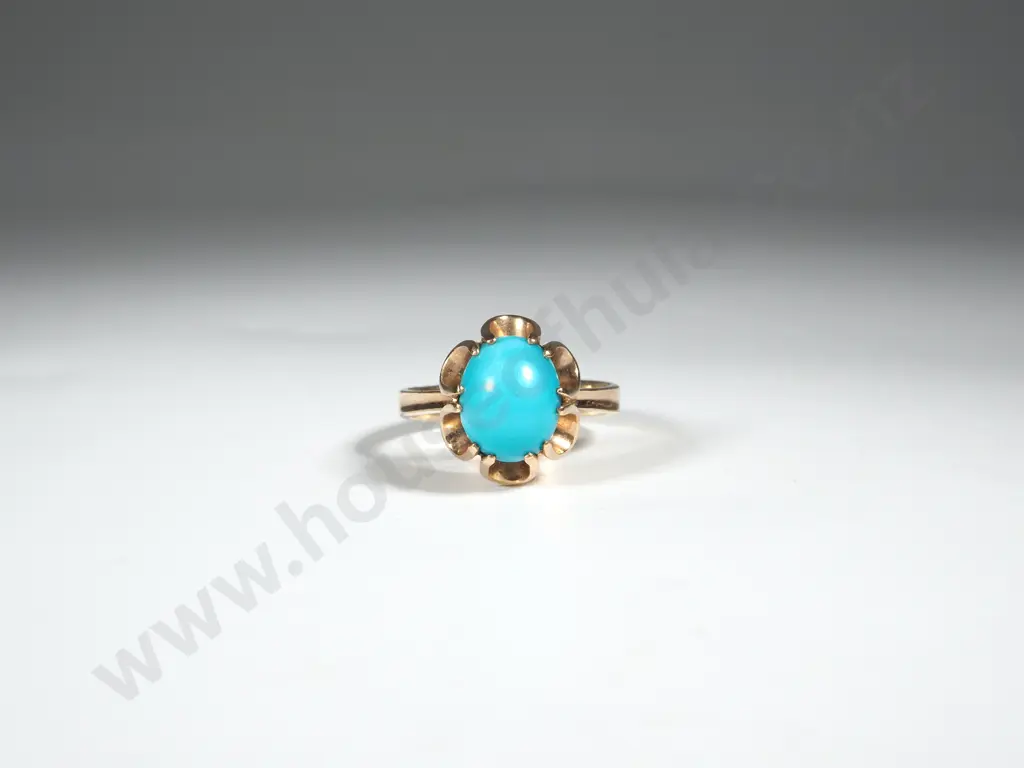 9ct Gold Coronet Sey Turquoise Ring Image 1++