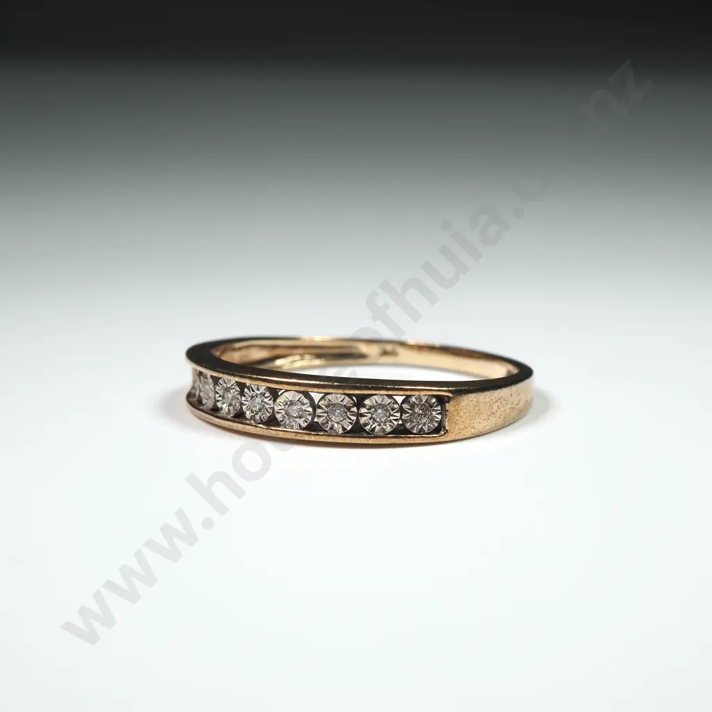 9ct Gold Half Eternity Ring Image 1++