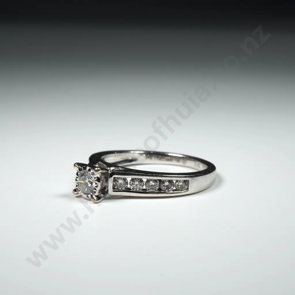 14ct White Gold Diamond Solitaire Ring by Michael Hill Image 1++