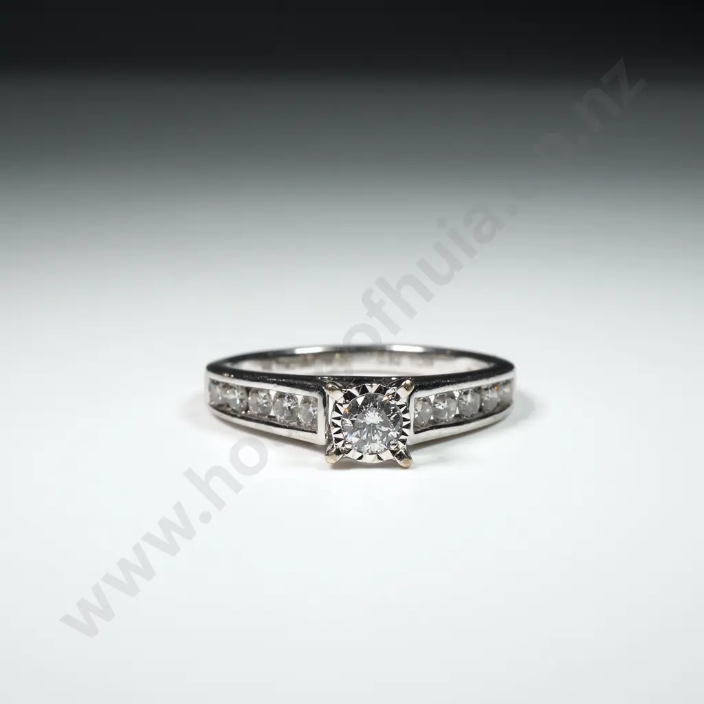14ct White Gold Diamond Solitaire Ring by Michael Hill Image 1++