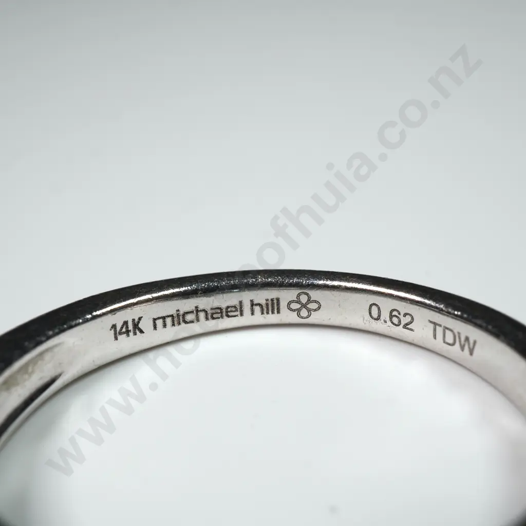 14ct White Gold Diamond Solitaire Ring by Michael Hill Image 1++