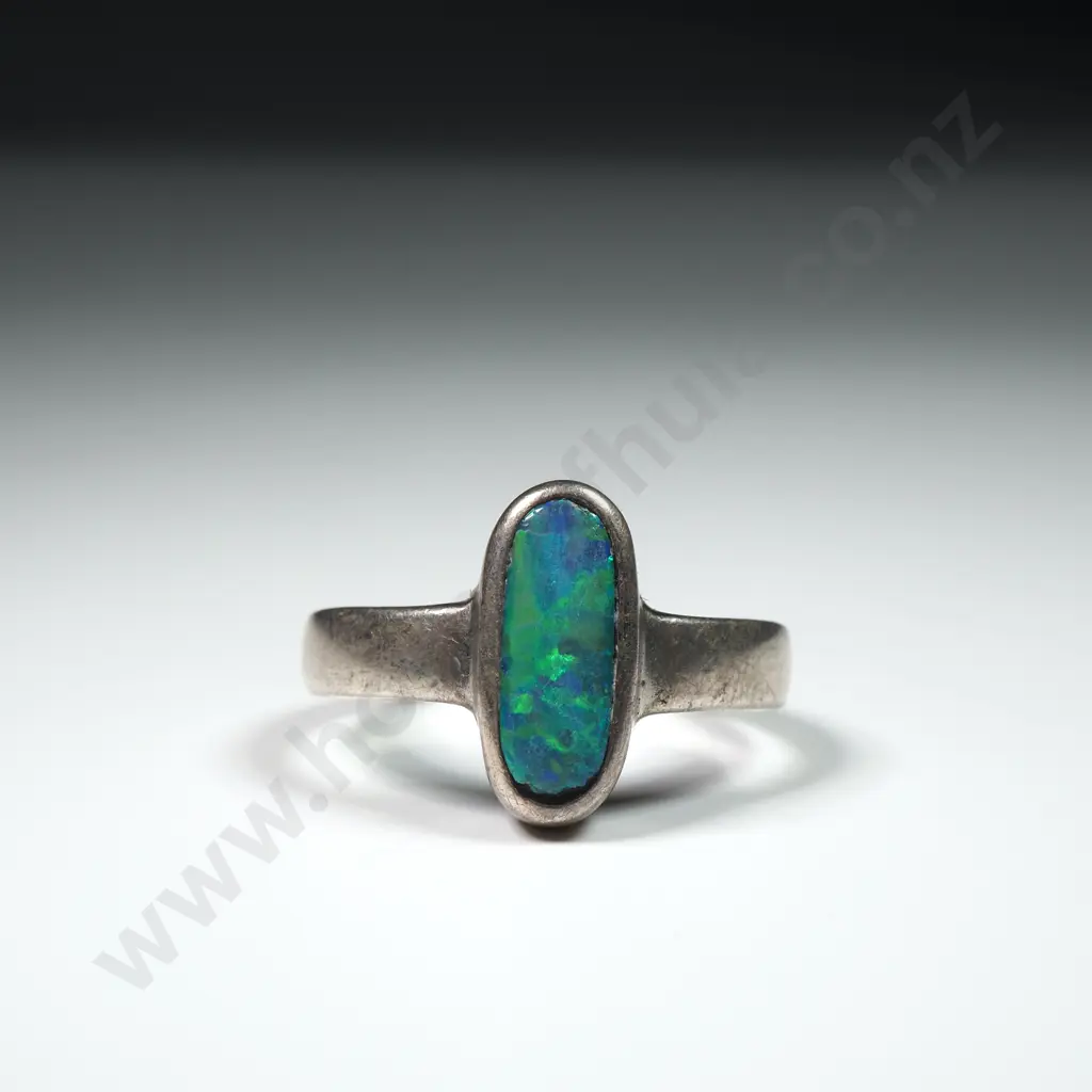 Sterling Silver Opal Doublet Ring Image 1++