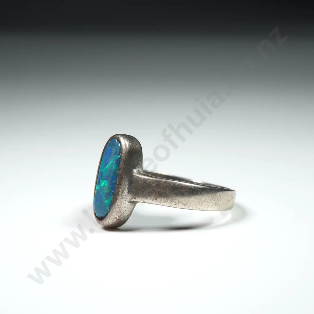 Sterling Silver Opal Doublet Ring Image 1++
