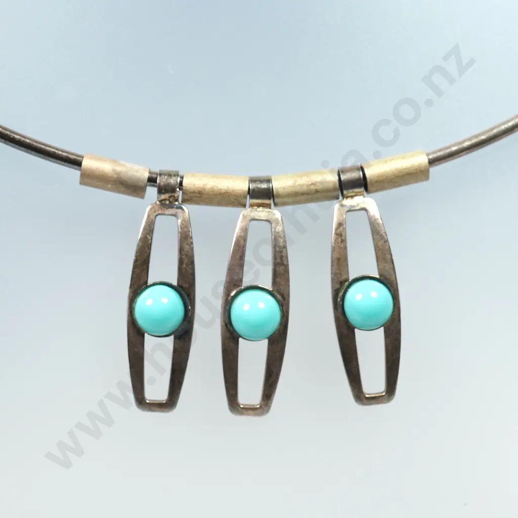 Sterling Silver Modernist Necklace Image 1++