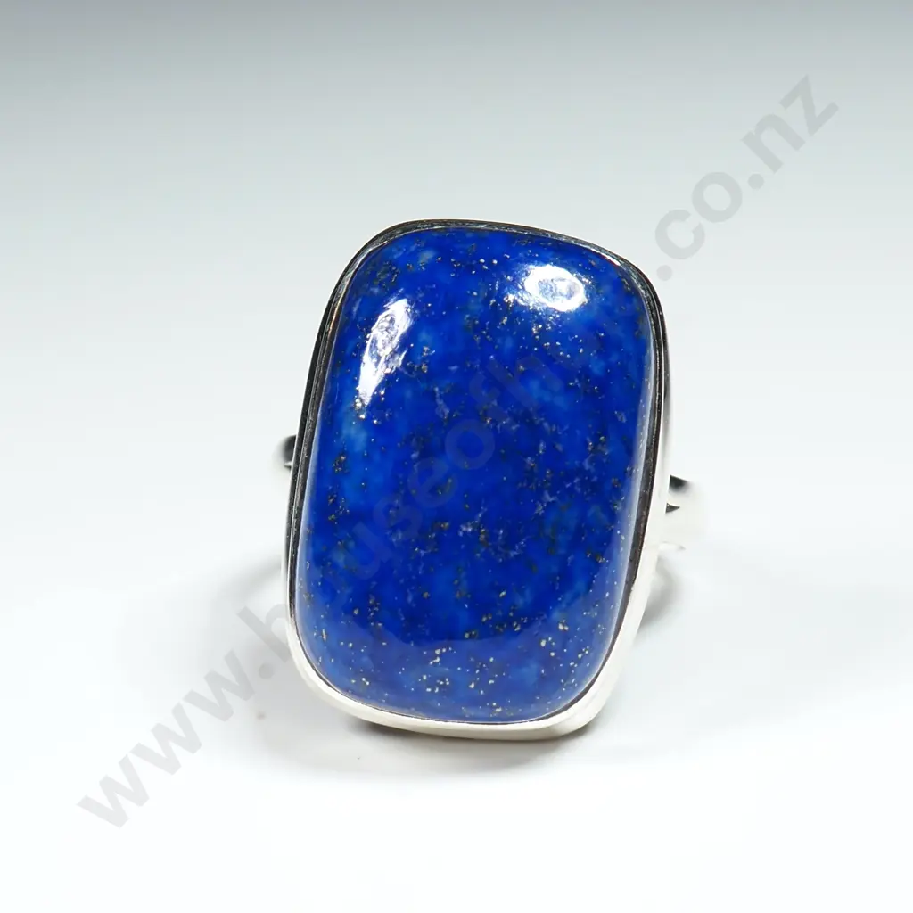 Sterling Silver & Lapis Lazuli Ring Image 1++