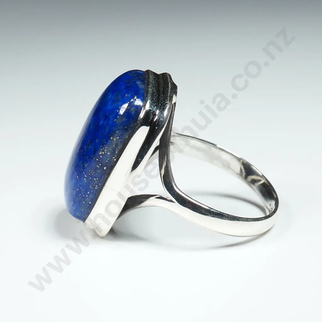 Sterling Silver & Lapis Lazuli Ring Image 1++