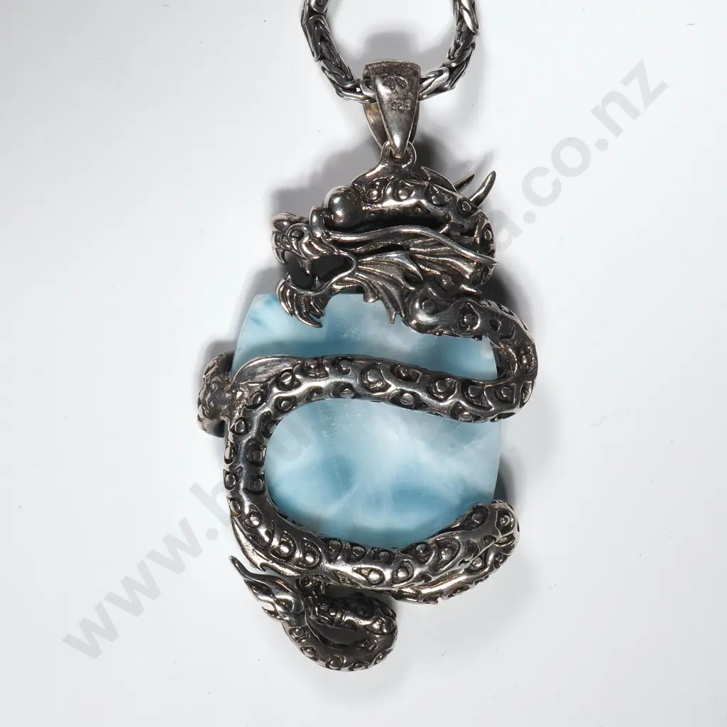 Impressive Sterling SIlver Snake Pendant / Necklace Image 1++