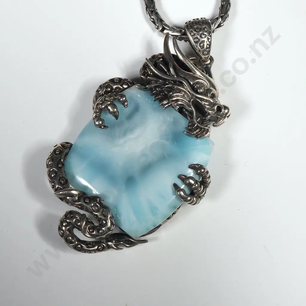 Impressive Sterling SIlver Snake Pendant / Necklace Image 1++