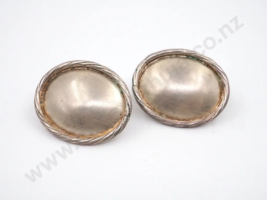Sterling SIlver Domed Earrings  Image 1++