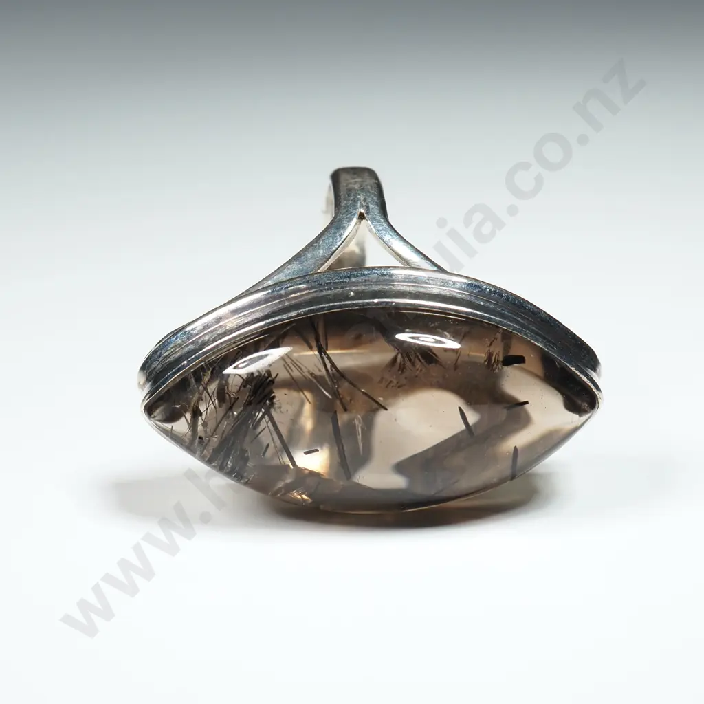 Sterling Silver & Rutilated Quartz Ring Image 1++