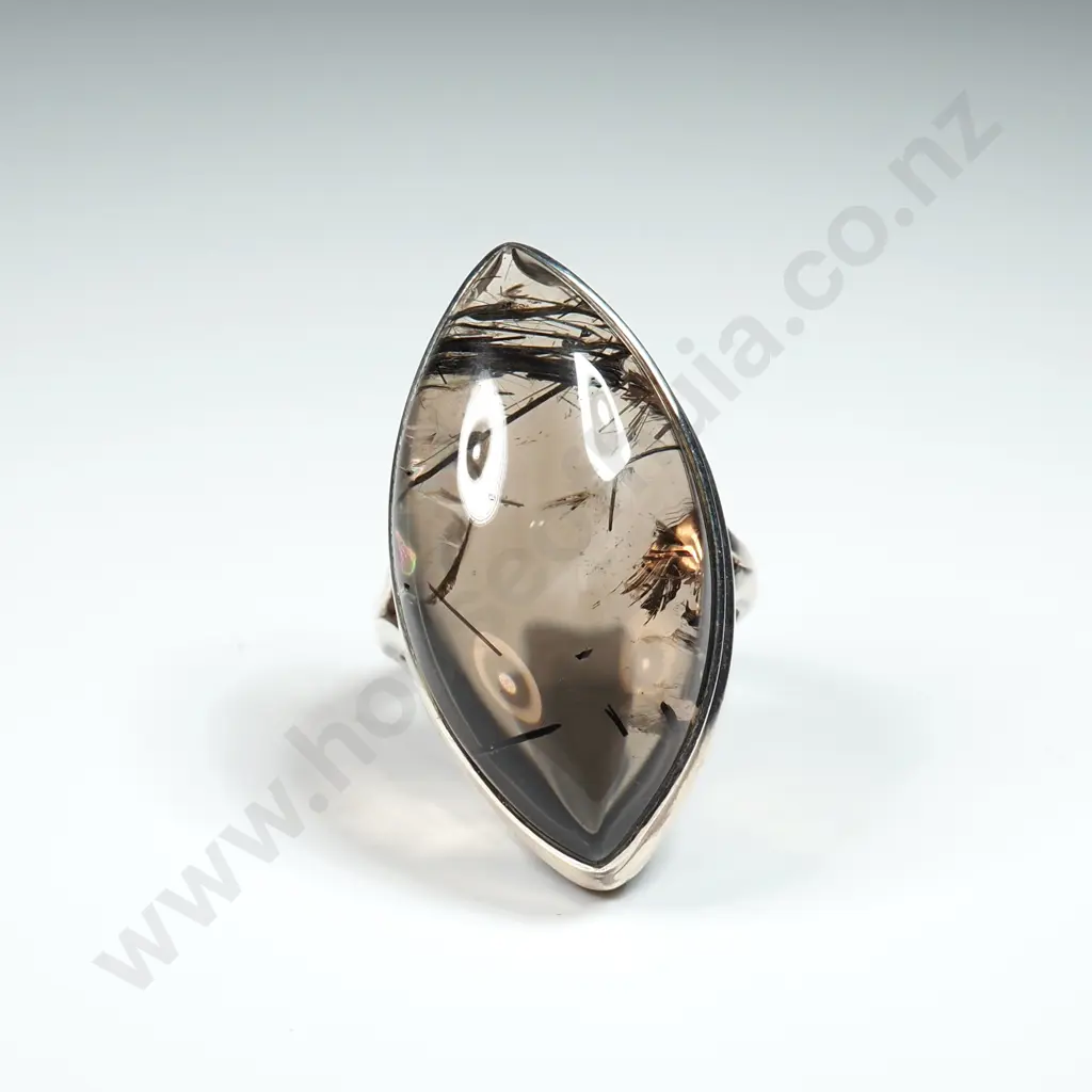 Sterling Silver & Rutilated Quartz Ring Image 1++