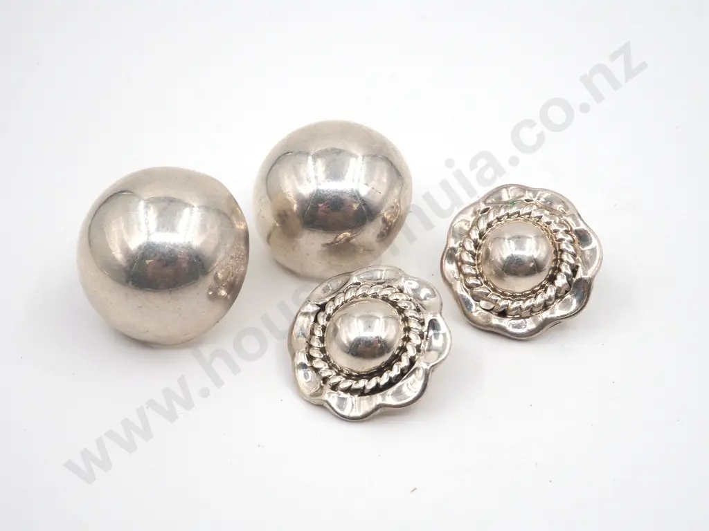 Two Pairs Sterling Silver Earrings Image 1++