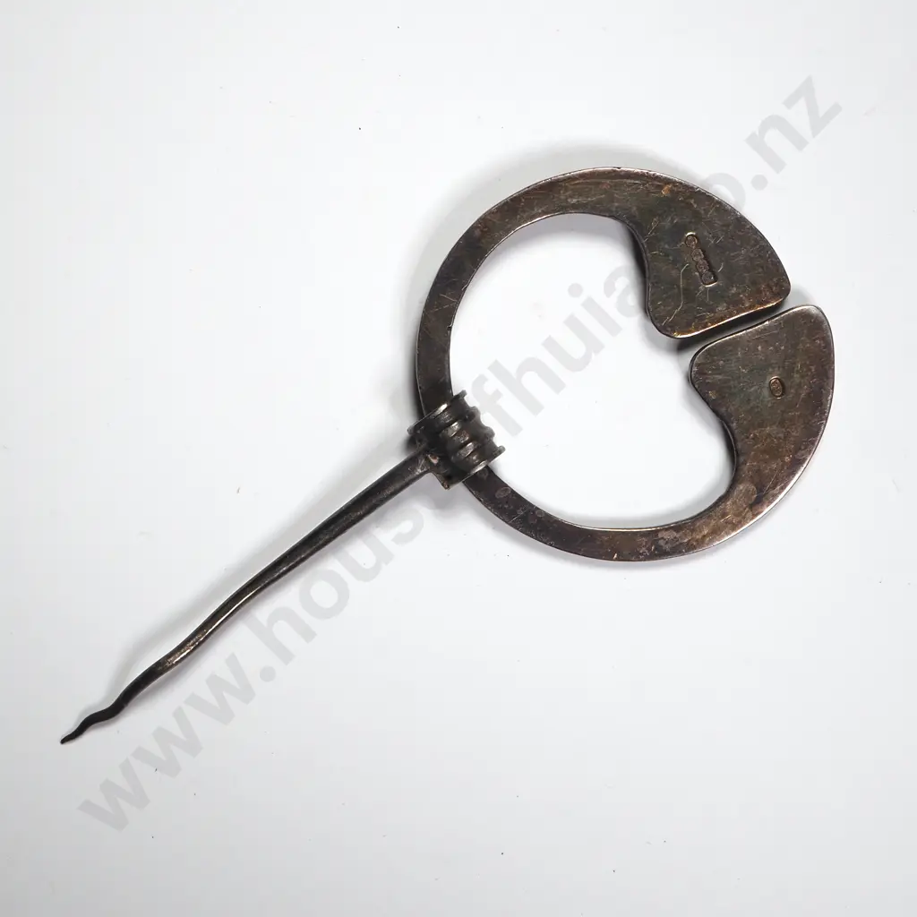 Celtic Revival Sterling Silver Penannular Brooch Produced by Robert Allison Image 1++