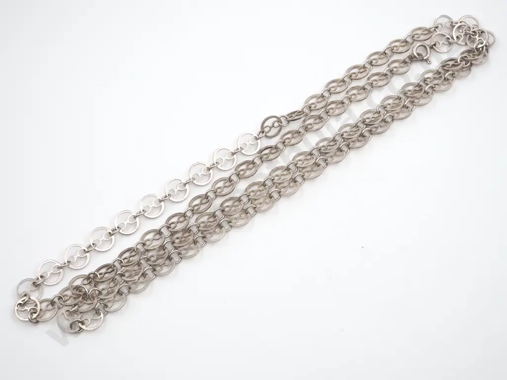 Sterling Silver Fancy Link Necklace Image 1++