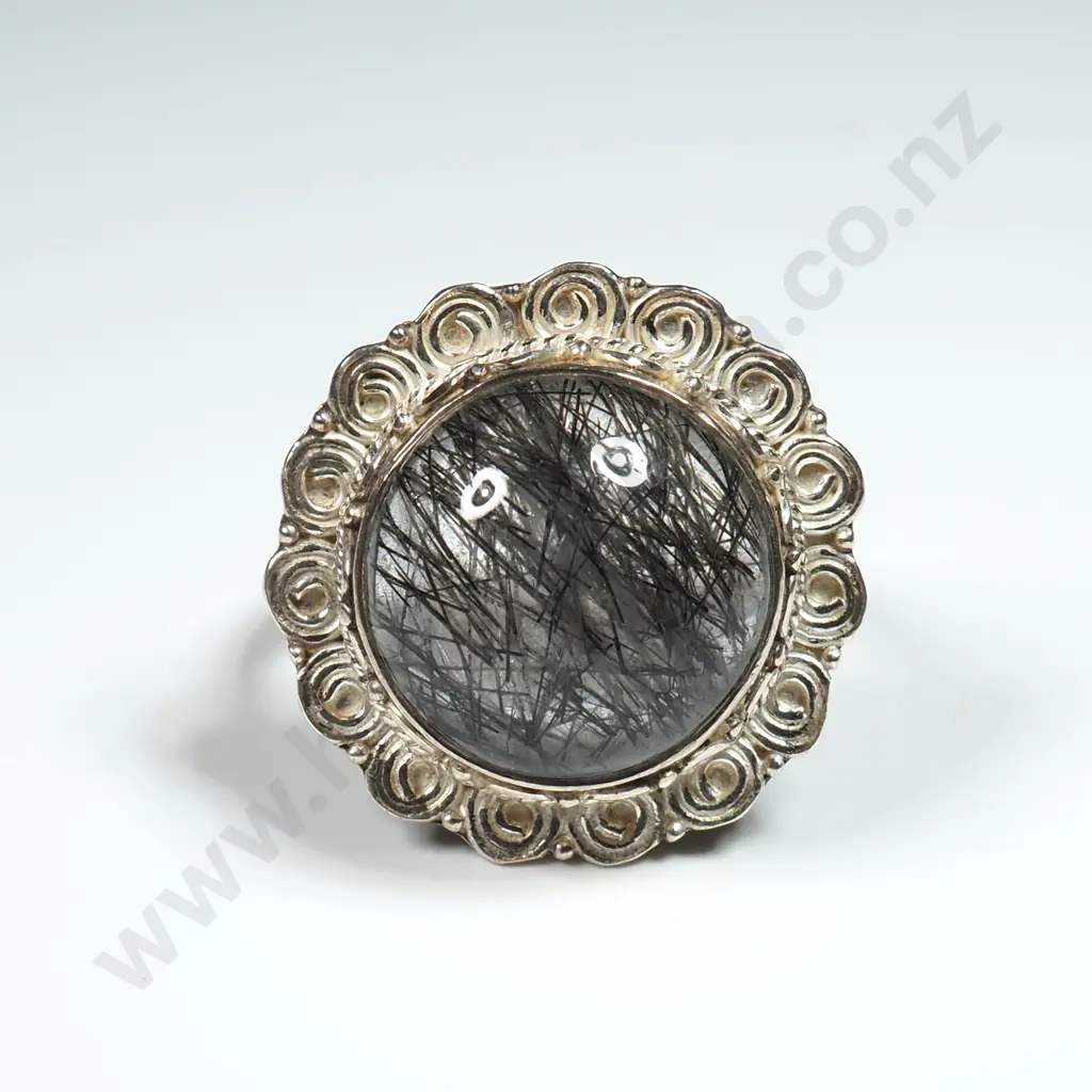 Sterling Silver & Rutilated Quartz Ring Image 1++