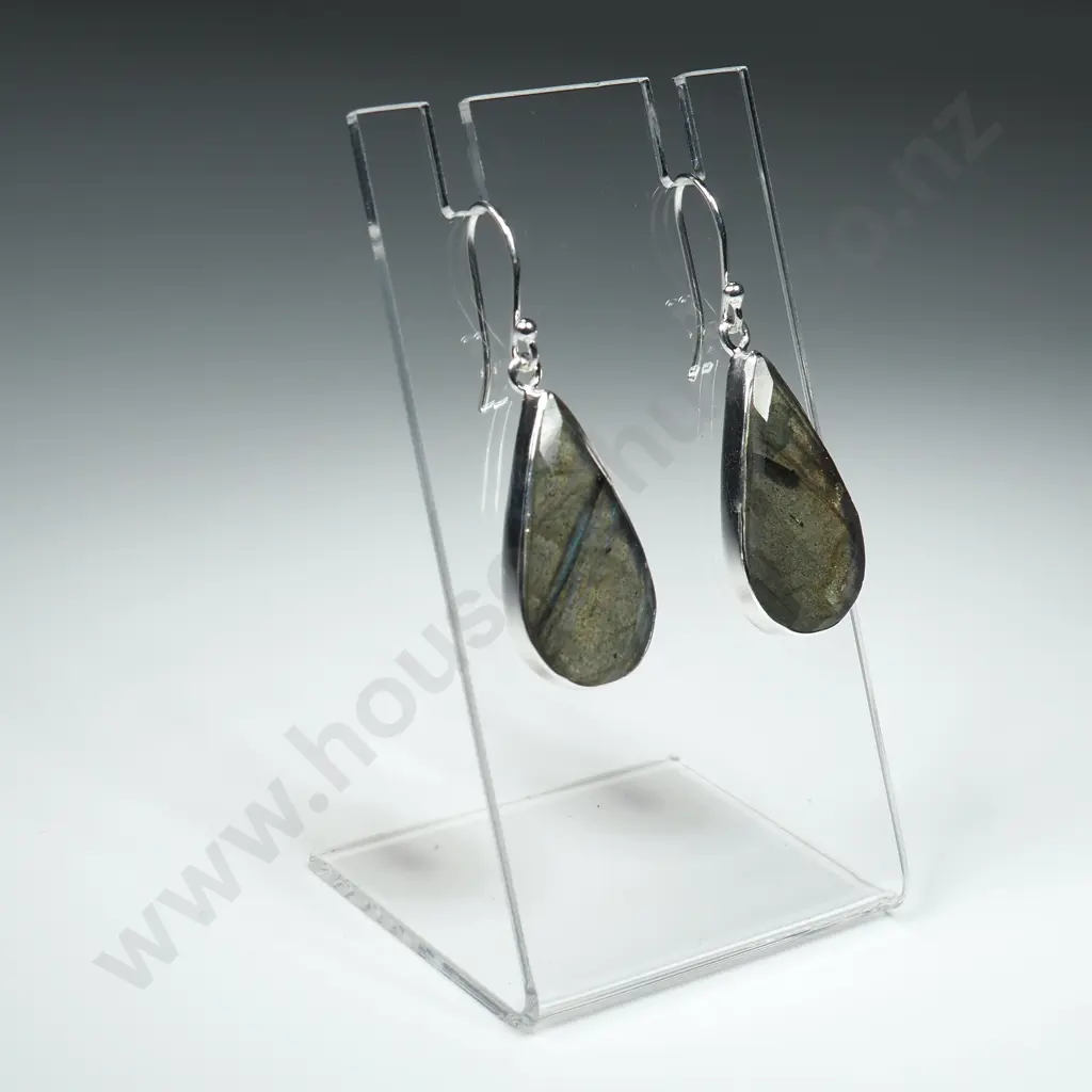 Sterling Silver Labrodorite Earrings Image 1++