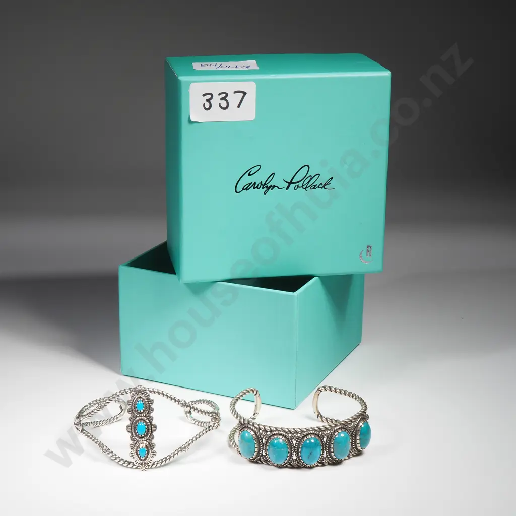 Two Sterling Silver Carolyn Pollack Bracelets - As New Image 1++