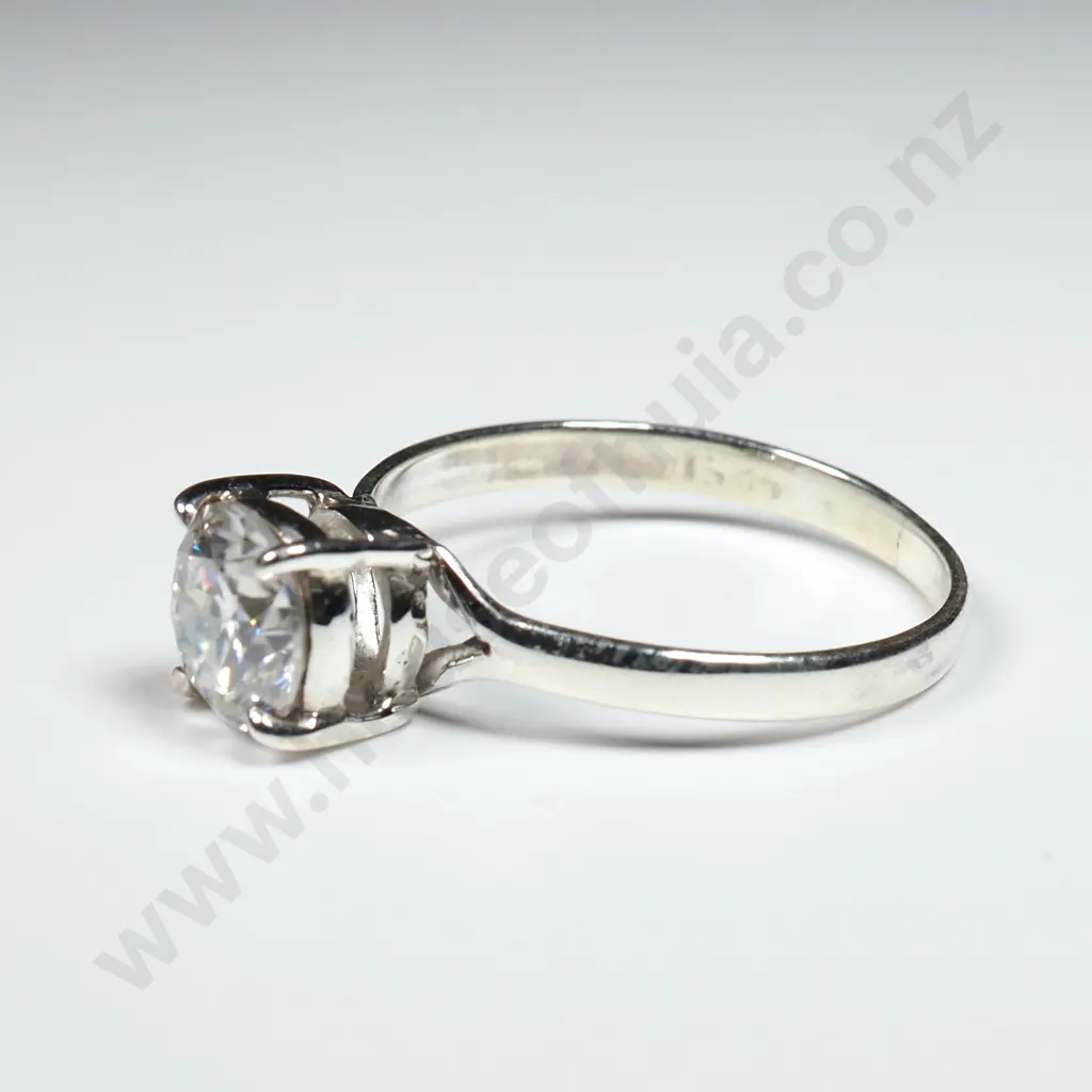 Sterling Silver & Moissonite Ring Image 1++