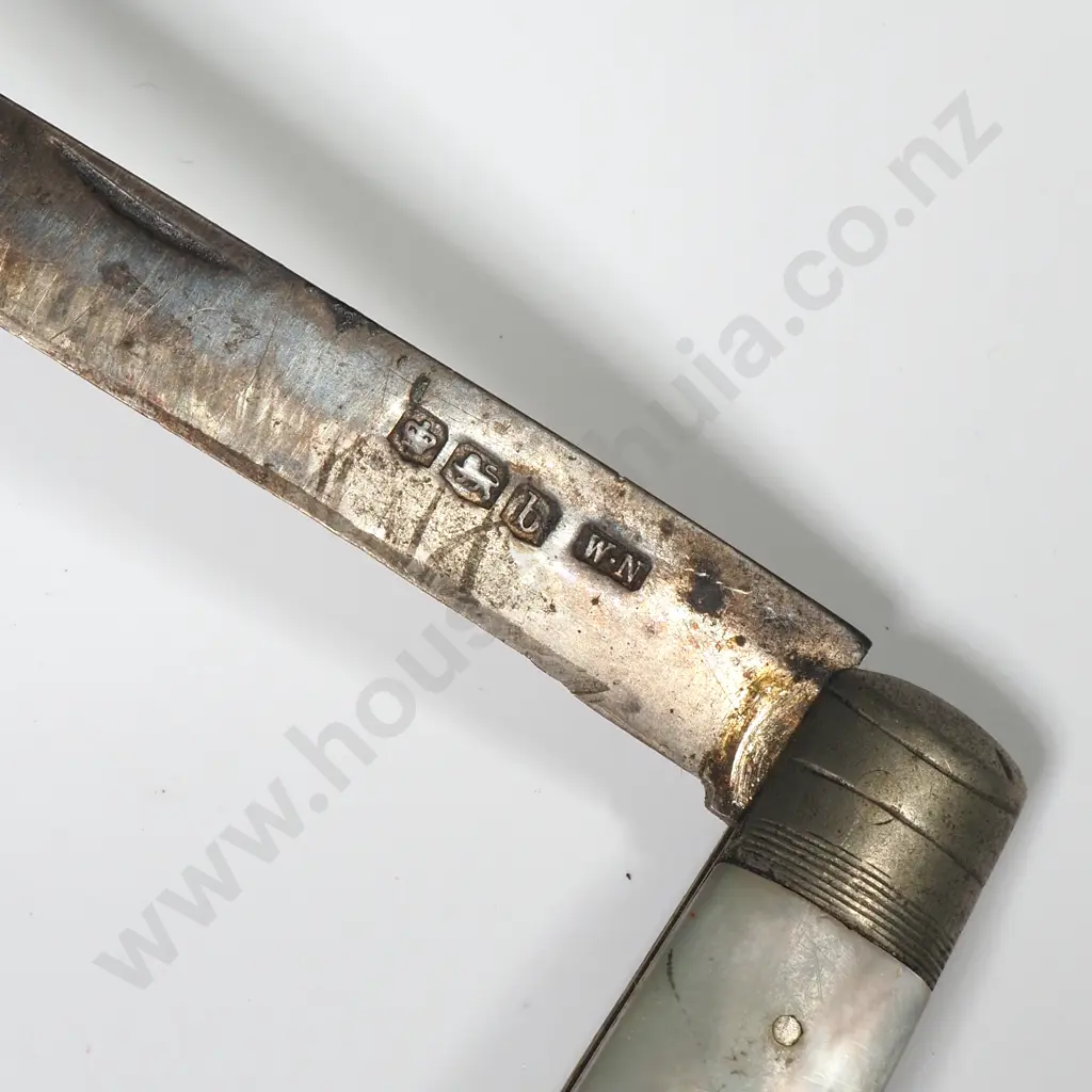 Mother Of Pearl & Sterling Silver Fruit Knife  Image 1++