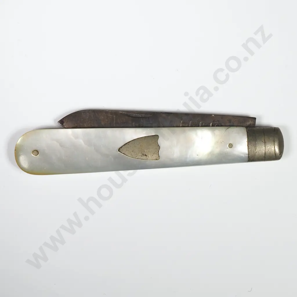 Mother Of Pearl & Sterling Silver Fruit Knife  Image 1++