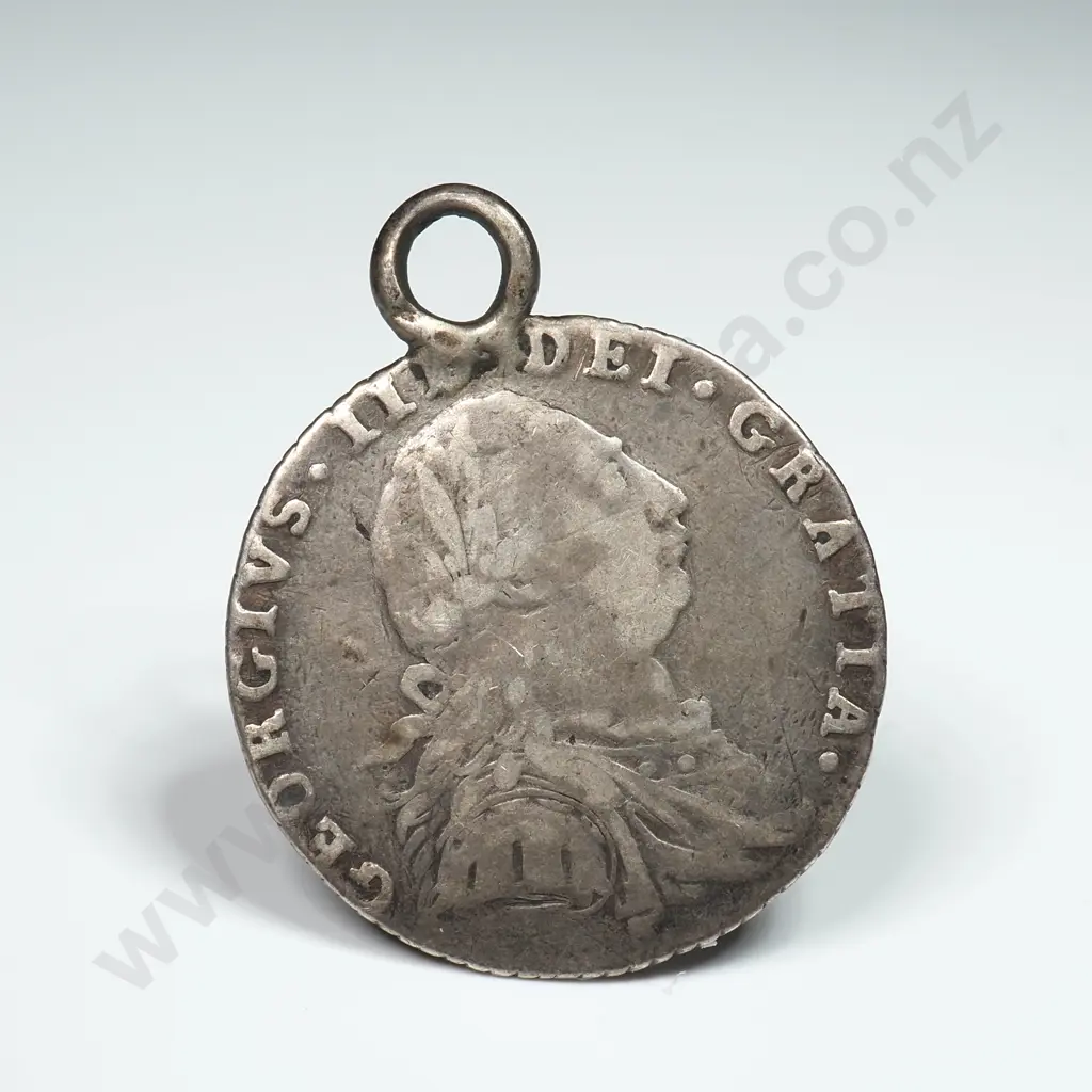 1787 English Shilling Coin Pendant Image 1++
