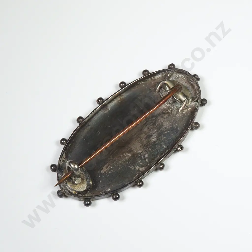 Edwardian Sterling Silver Brooch Depicting An Owl In A Crescent Moon. Unmarked Image 1++