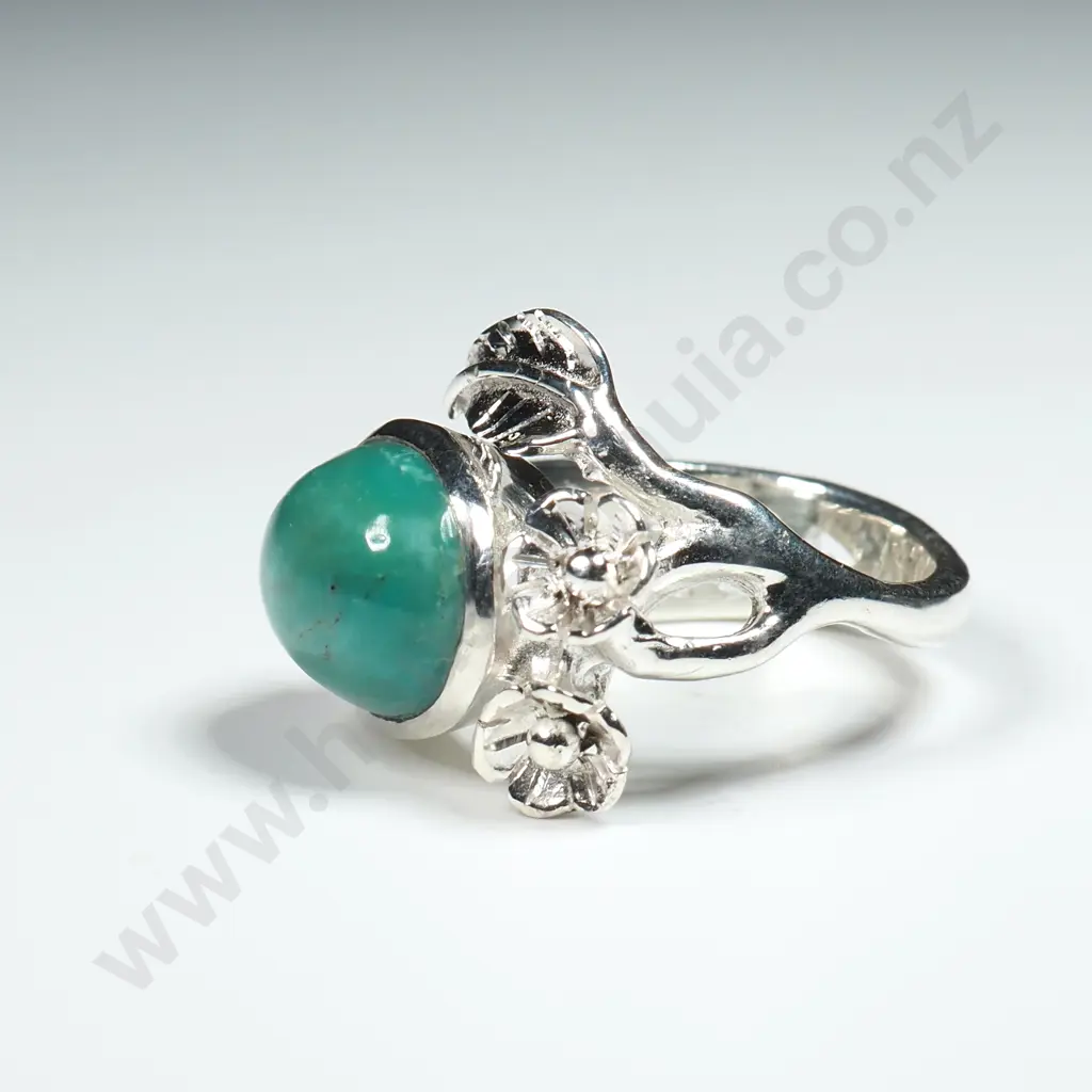 Sterling Silver & Amazonite Ring Image 1++
