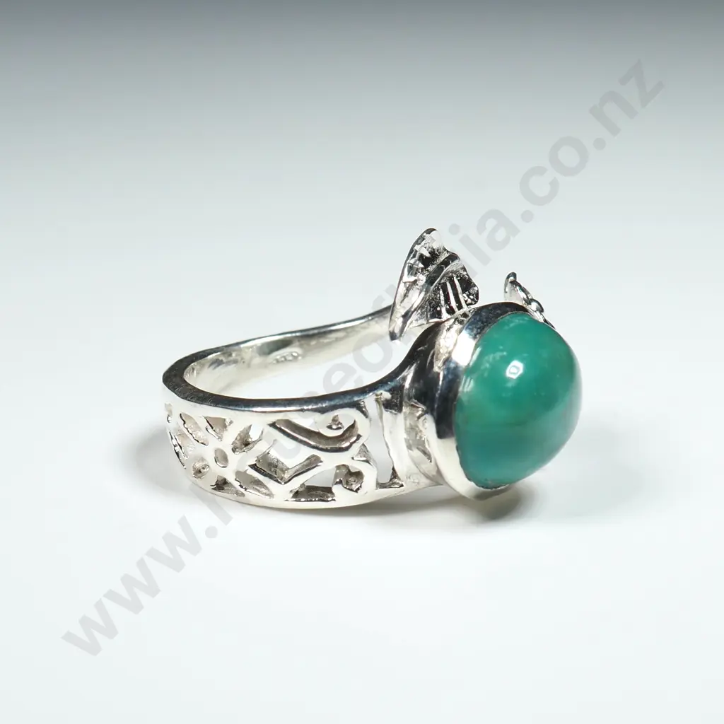 Sterling Silver & Amazonite Ring Image 1++