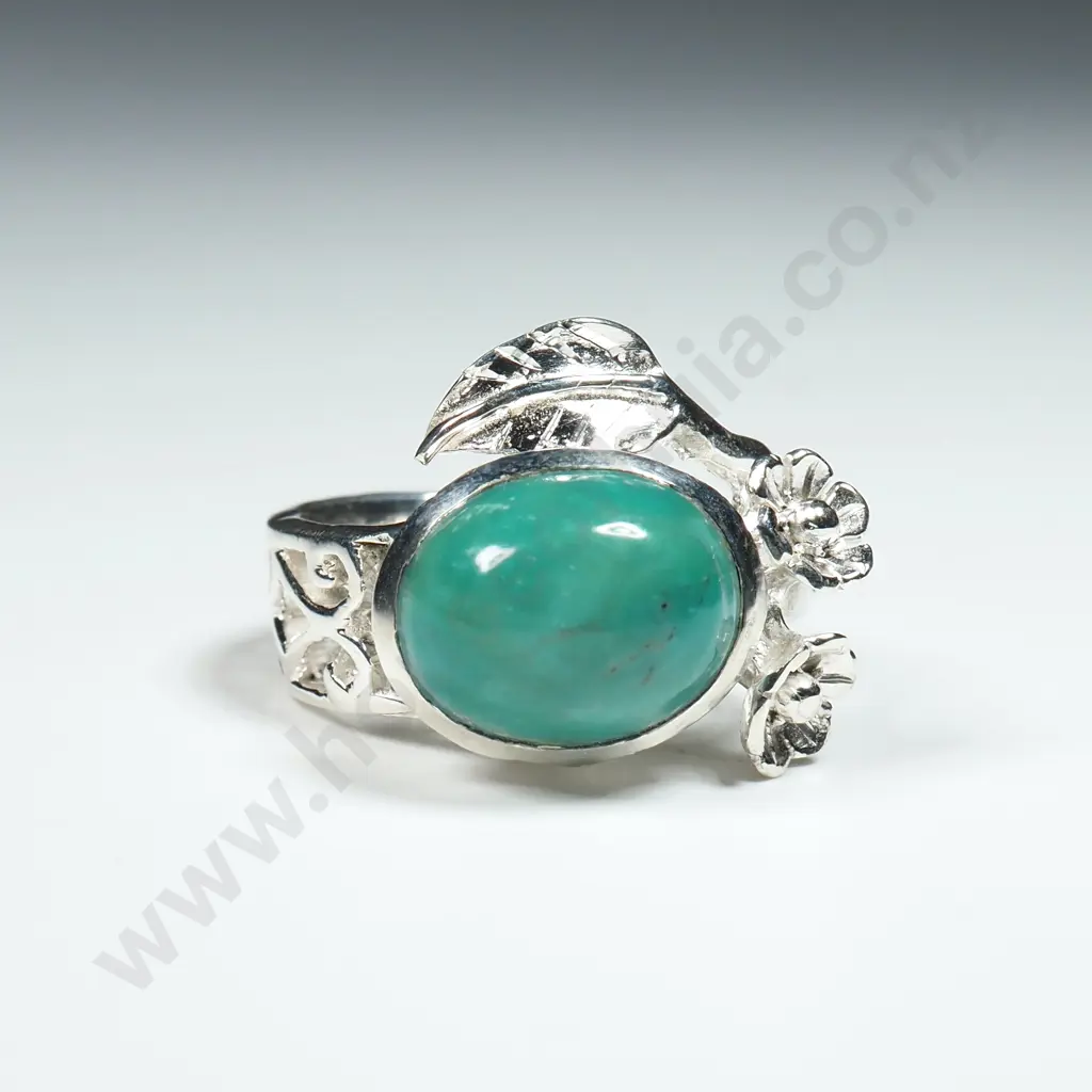 Sterling Silver & Amazonite Ring Image 1++