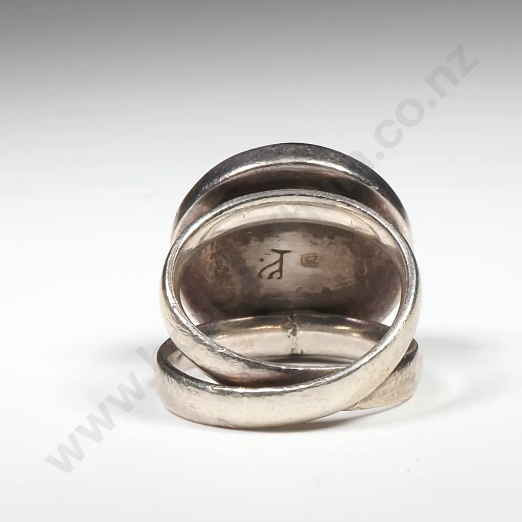 Interesting Designed Ring w Purple Stone Image 1++