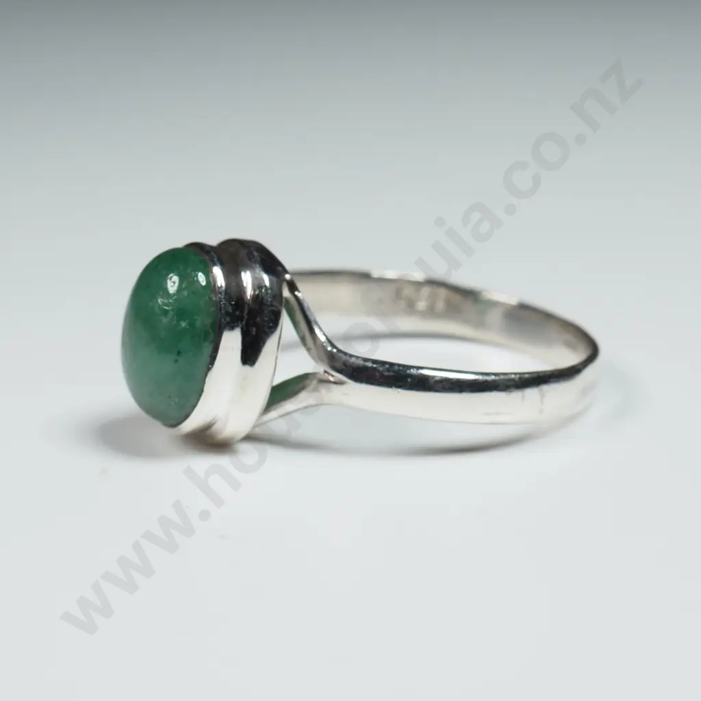 Sterling Silver & Emerald Ring Image 1++