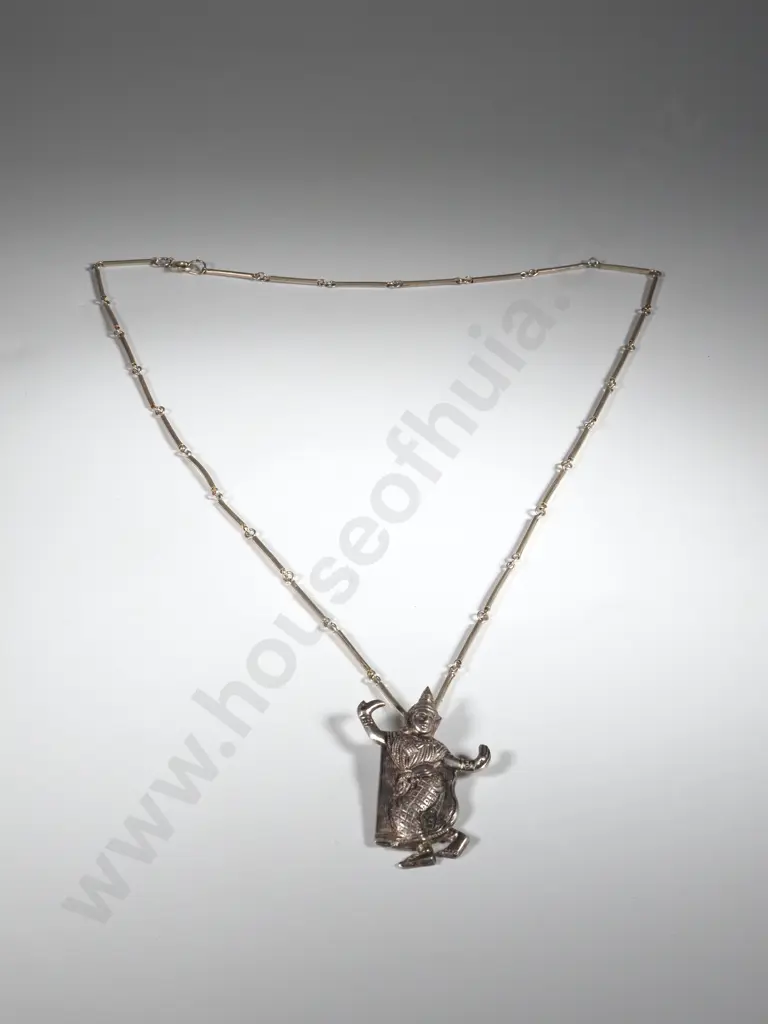 Sterling Silver Chain w Thai Dancer Pendant Image 1++