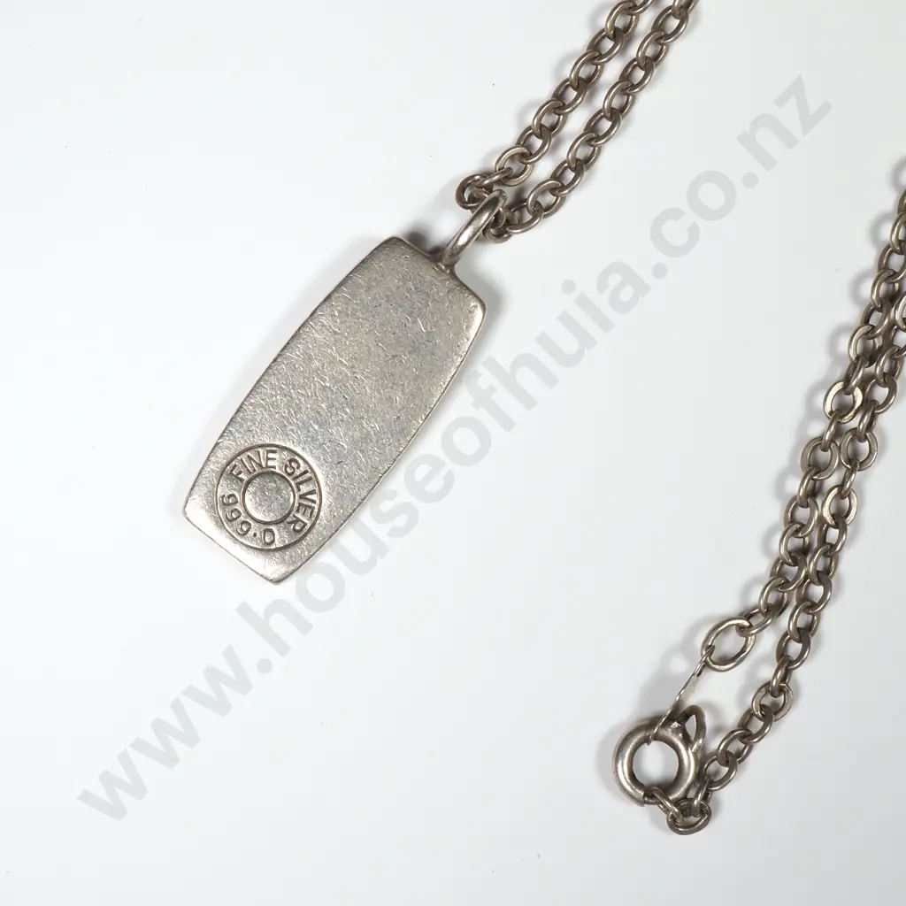 Sterling Silver Ingot Necklace  Image 1++