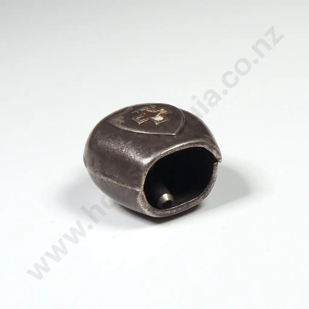 Sterling Silver Swiss Cow Bell Pendant Image 1++