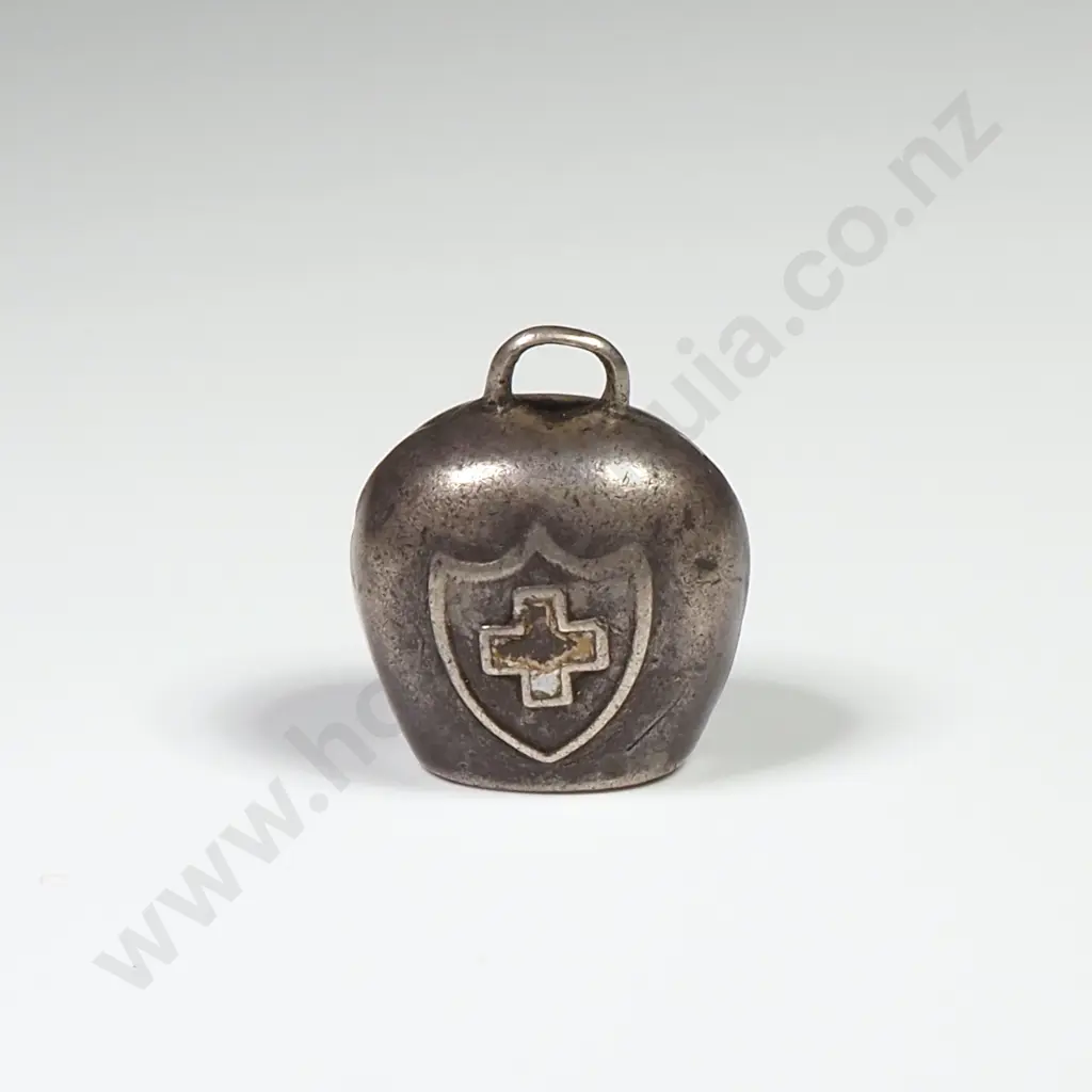 Sterling Silver Swiss Cow Bell Pendant Image 1++