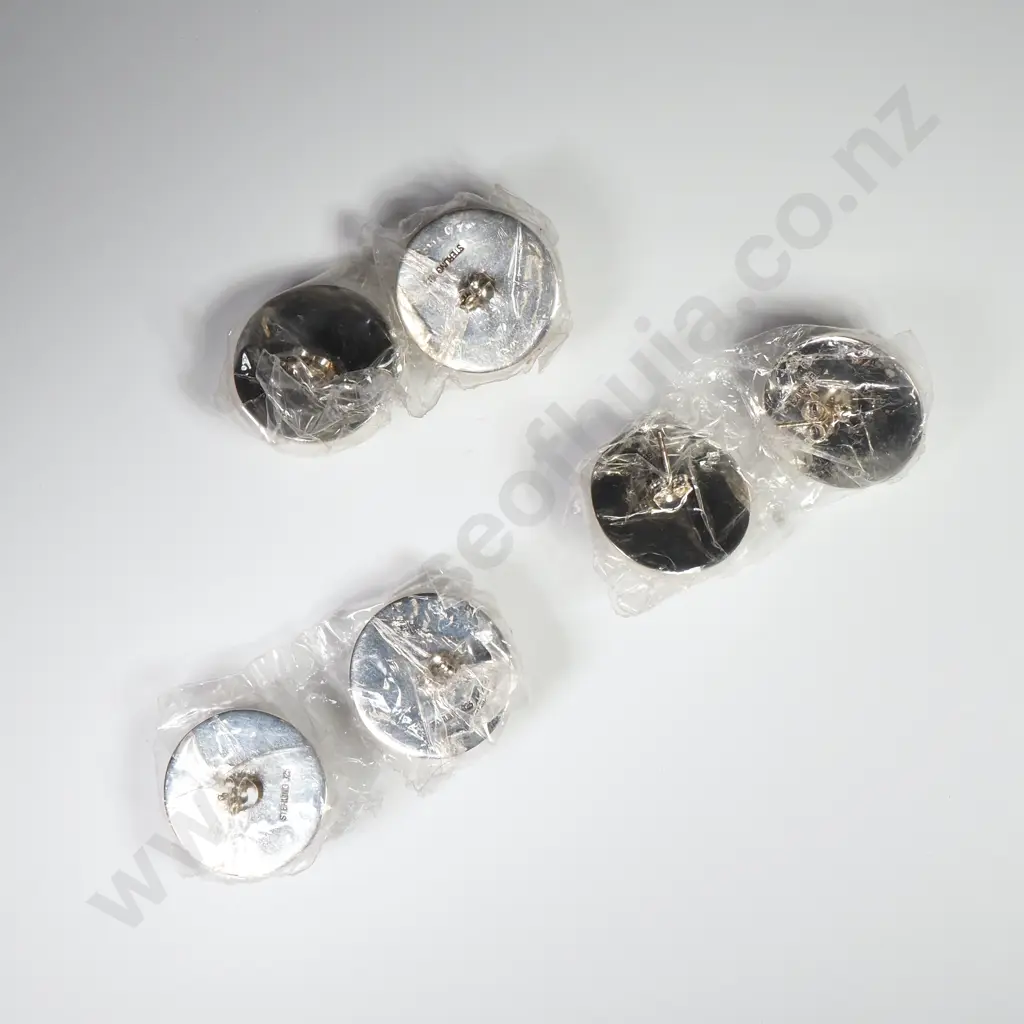 Three Pairs of Sterling Silver Earrings Image 1++