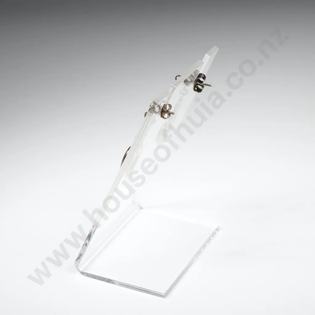 Sterling Silver Blue Stone Earrings Image 1++