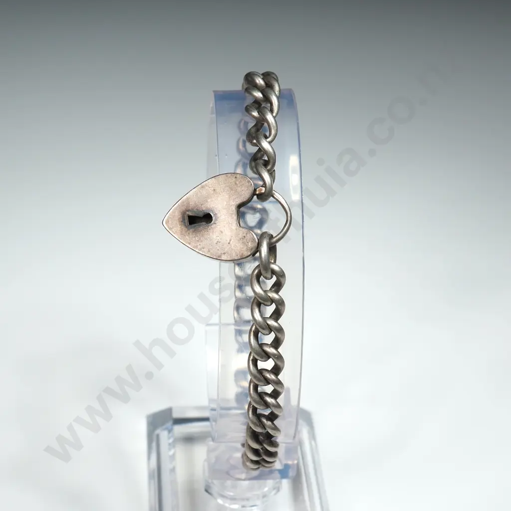 Sterling Silver Padlock Bracelet Image 1++