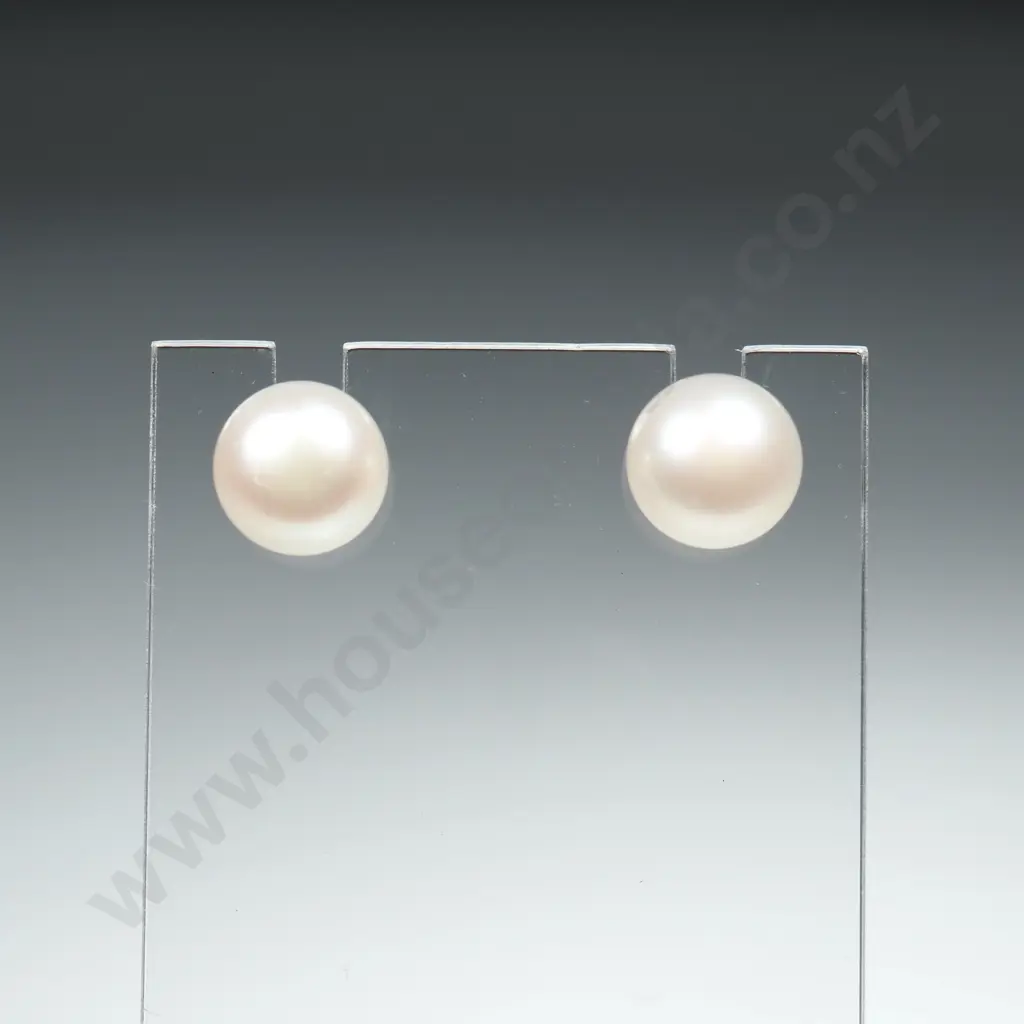 Sterling Silver Pearl Earrings Image 1++