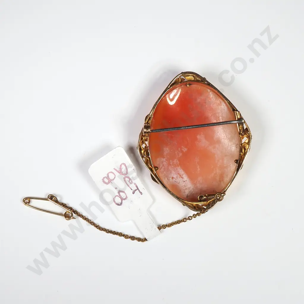 9ct Gold Cameo Brooch Image 1++