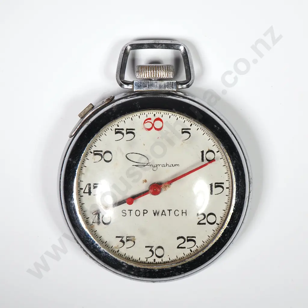 Vintage Ingraham Pocket Stopwatch Image 1++
