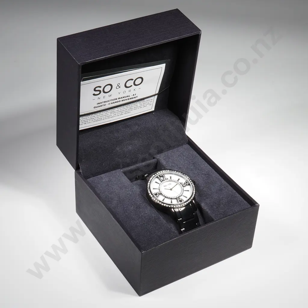 Cased So & Co Wristwatch - As New Image 1++