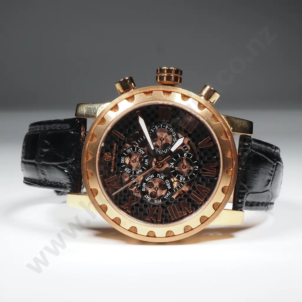 Cased Mathis Montabon Wristwatch w Box & Papers Image 1++