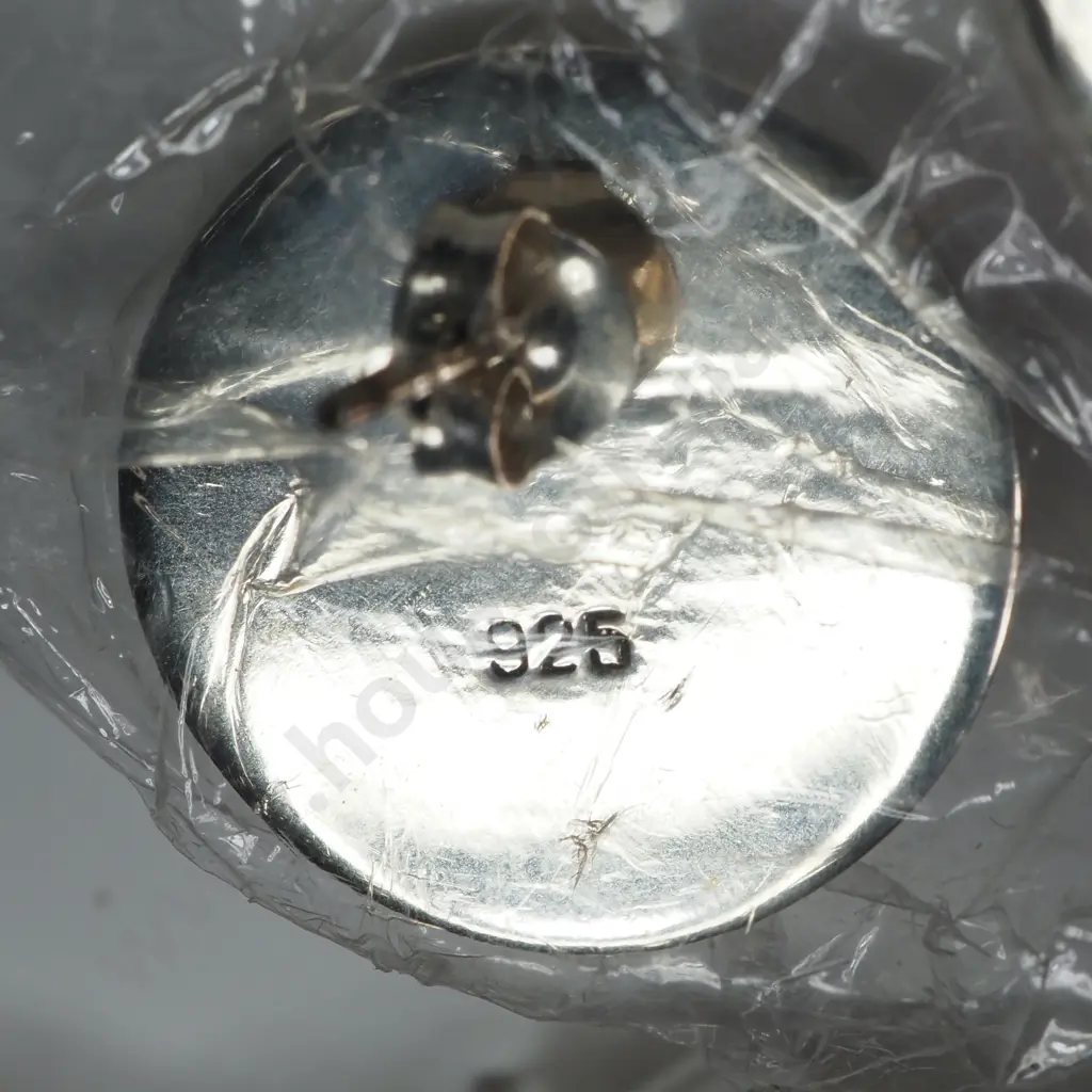 Nine Pairs of Sterling Silver Earrings Image 1++