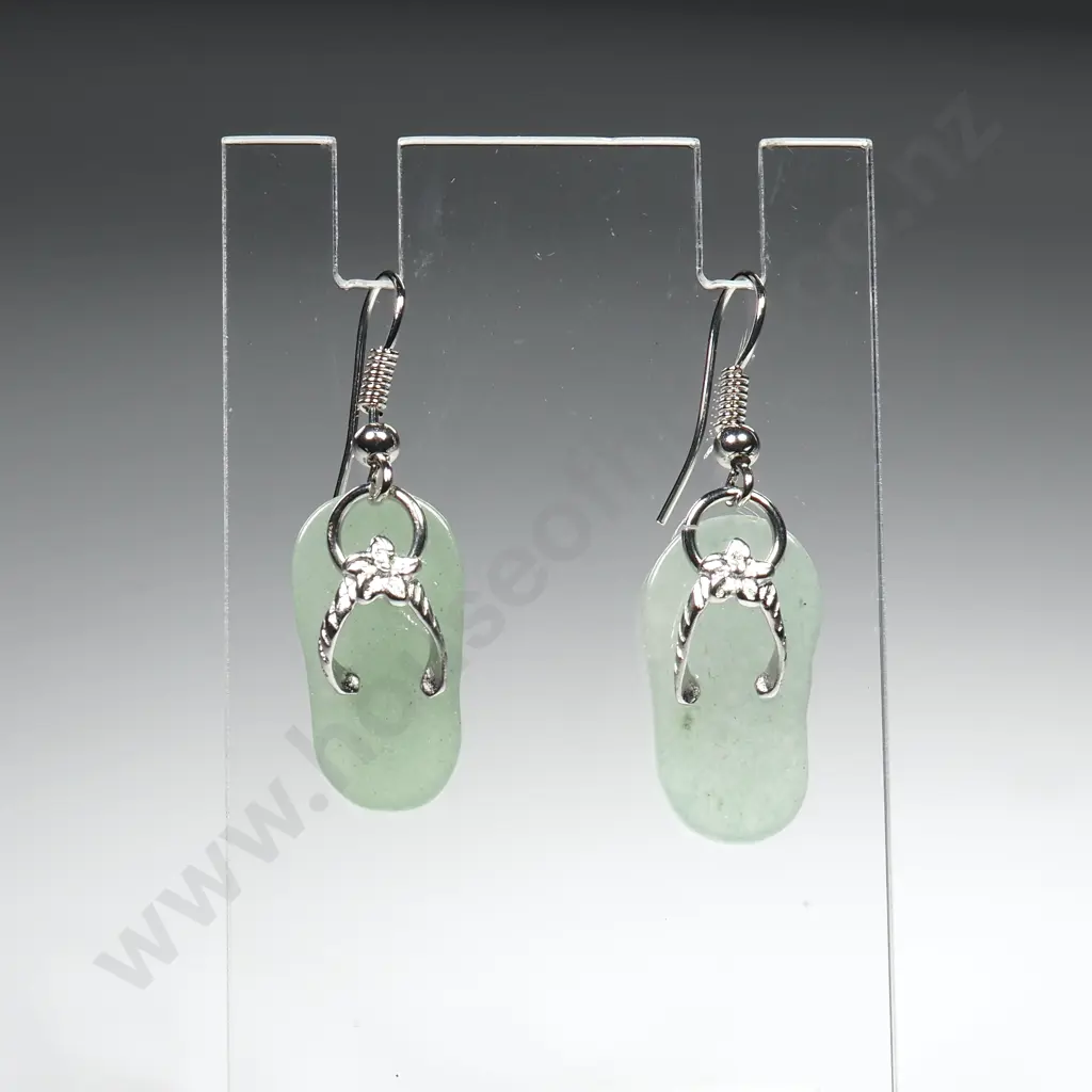 Twenty Pairs of Black/Green Jandal Earrings Image 1++