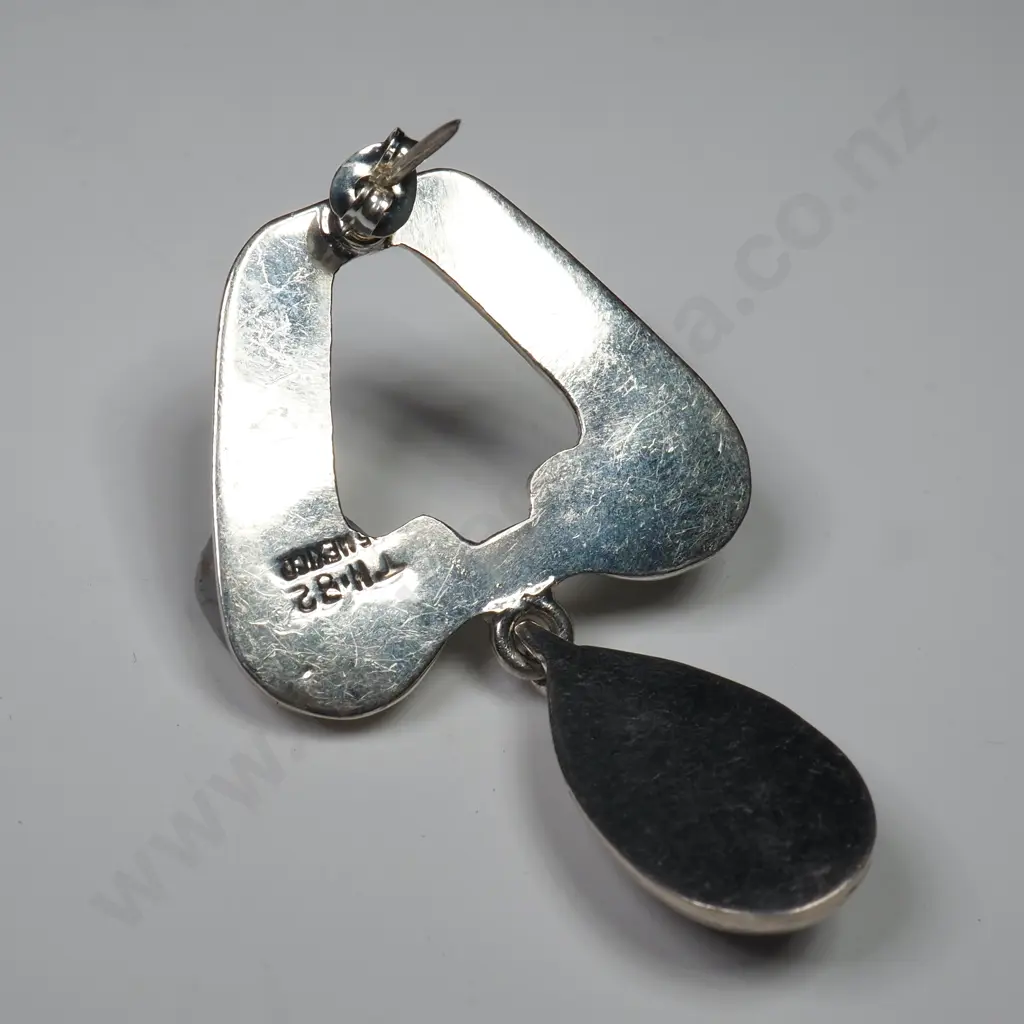Sterling Silver Drop Earrings. Stamped Mexico Image 1++