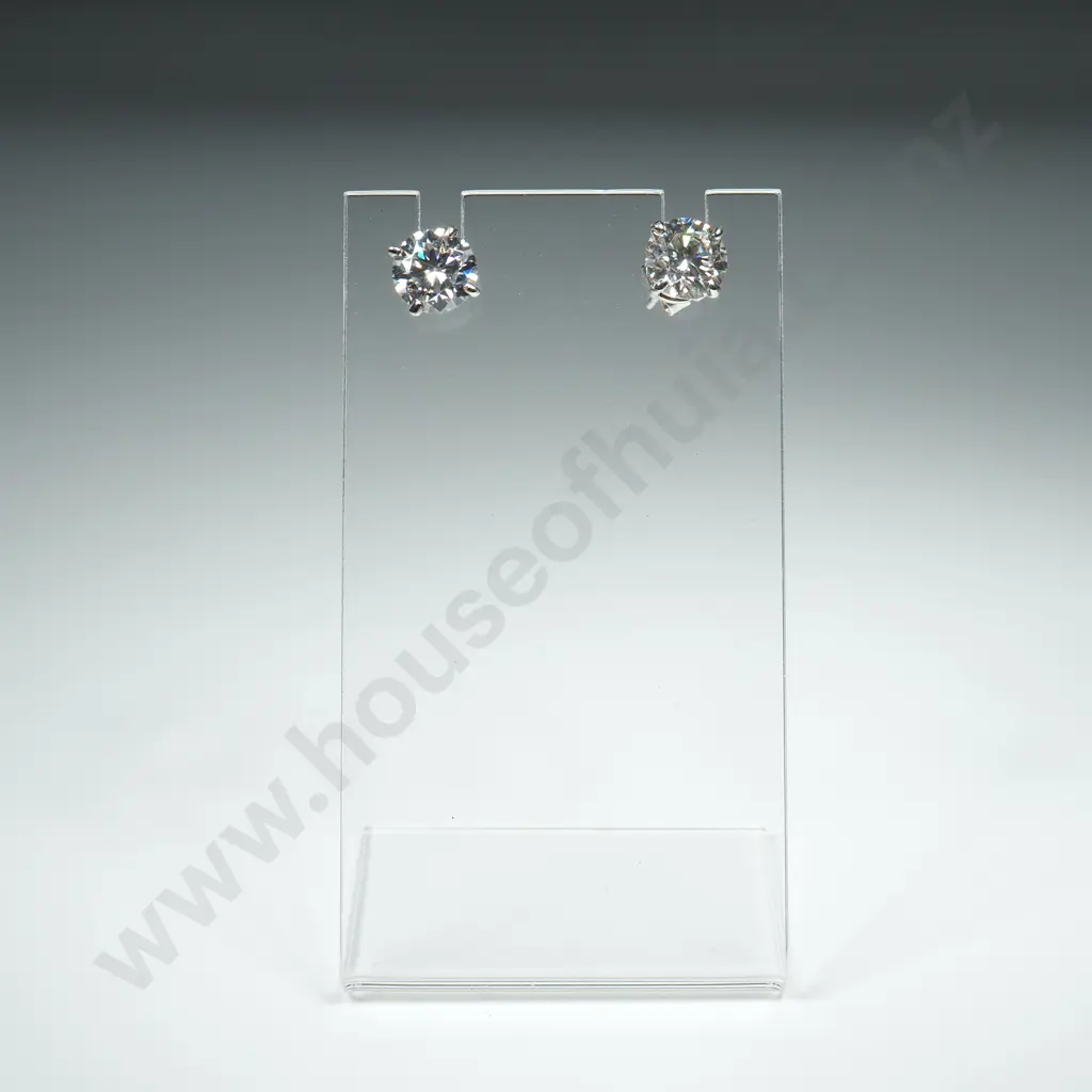 Moissoinite & Sterling Silver Earrings Image 1++