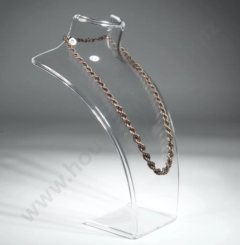 Sterling Silver Rope Twist Link Necklace Image 1++