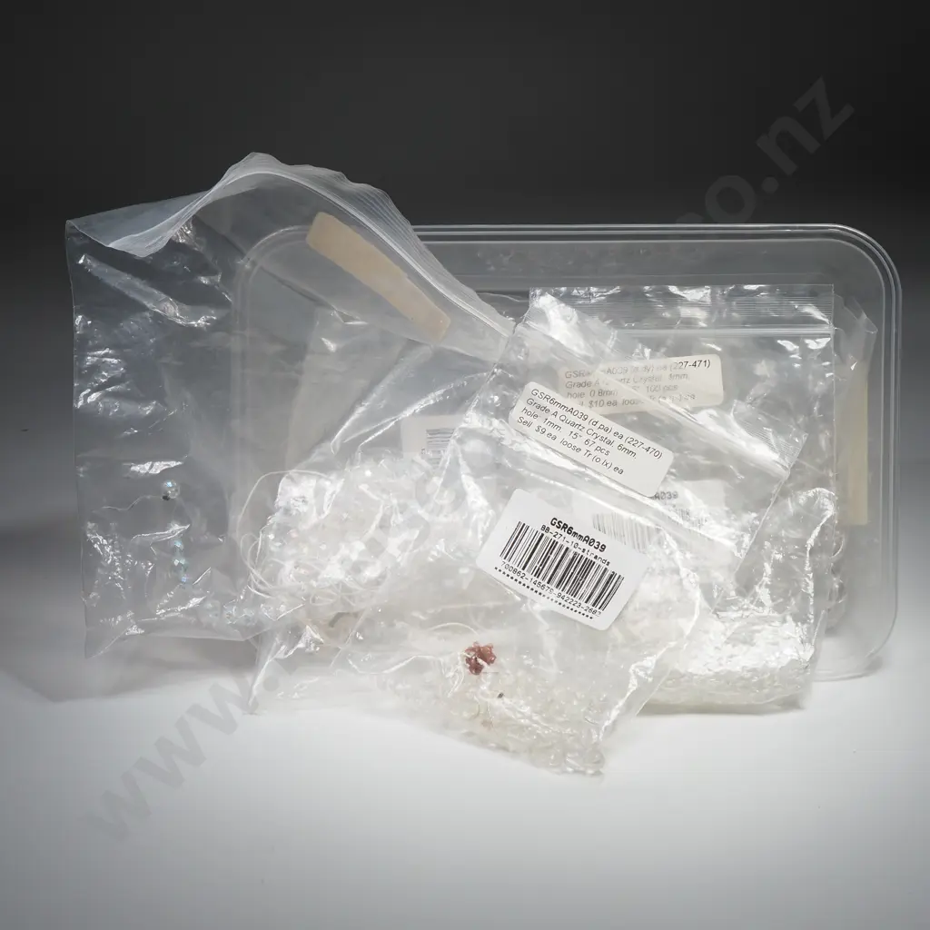 Clear Quartz Strung Beads Image 1++